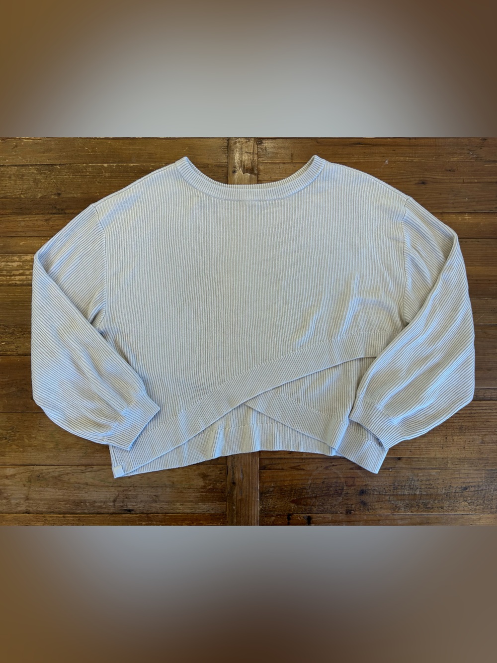 Lululemon Beige Reversible Crossover Sweater